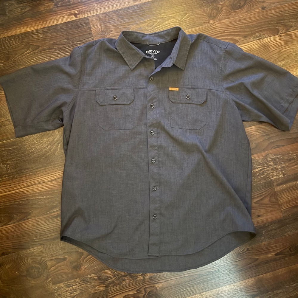 Orvis - Mens Casual Shirt - Grey - XXL
